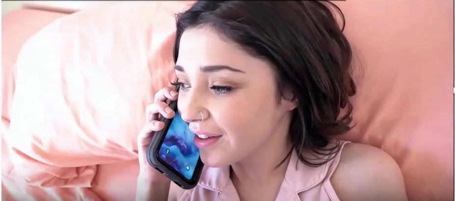 “On the Phone With Her Boyfriend… While a Secret Unfolds Behind Closed Doors”